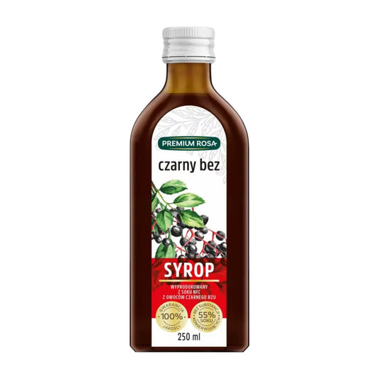 Premium Rosa Czarny Bez Elderberry Syrup 250ml bottle