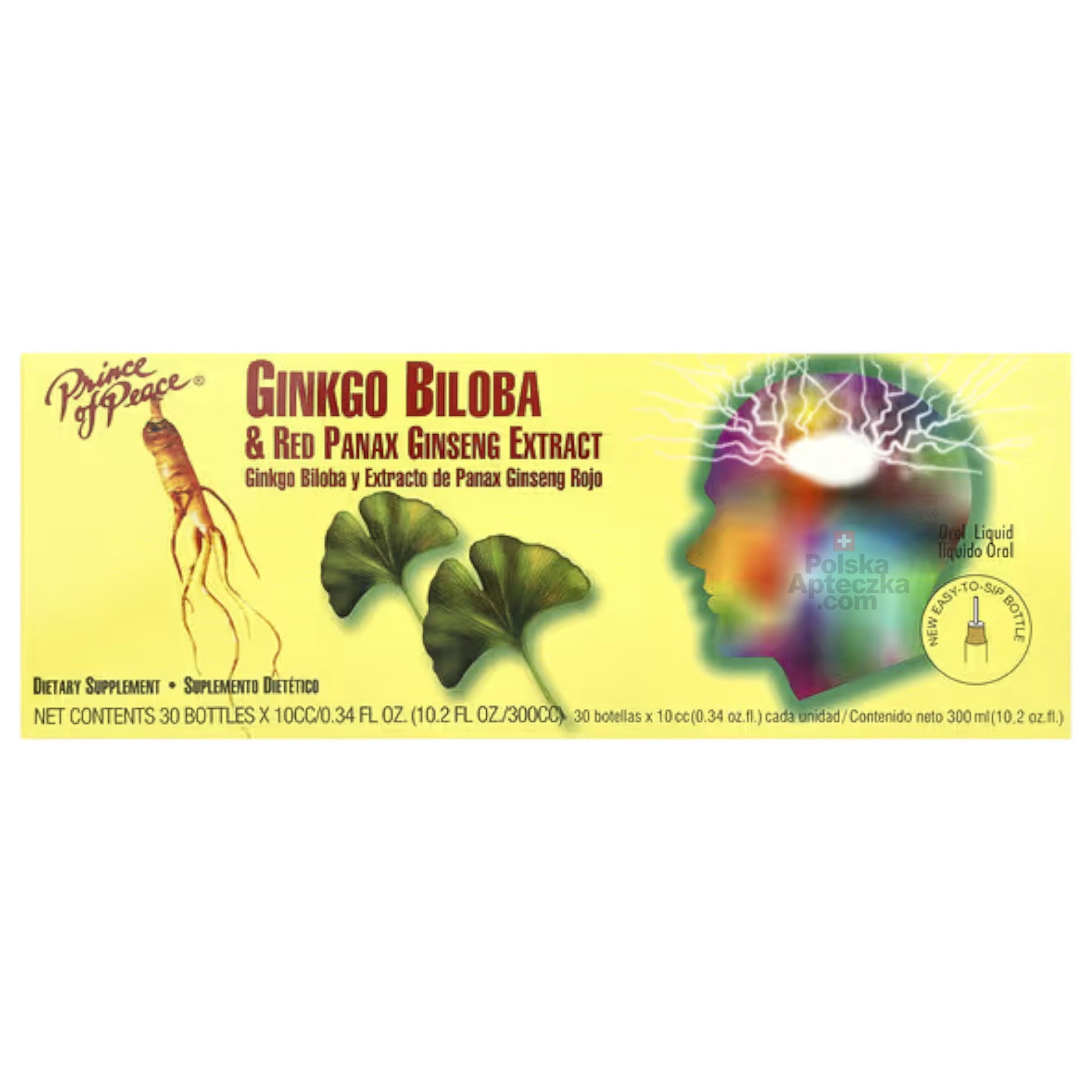 Prince of Peace Ginkgo Biloba with Red Panax Ginseng Liquid 10cc