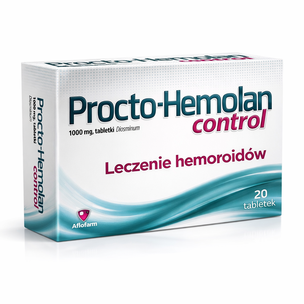Procto-Hemolan Control 1000mg Diosmin Tablets for Hemorrhoid Support 20 Tablets