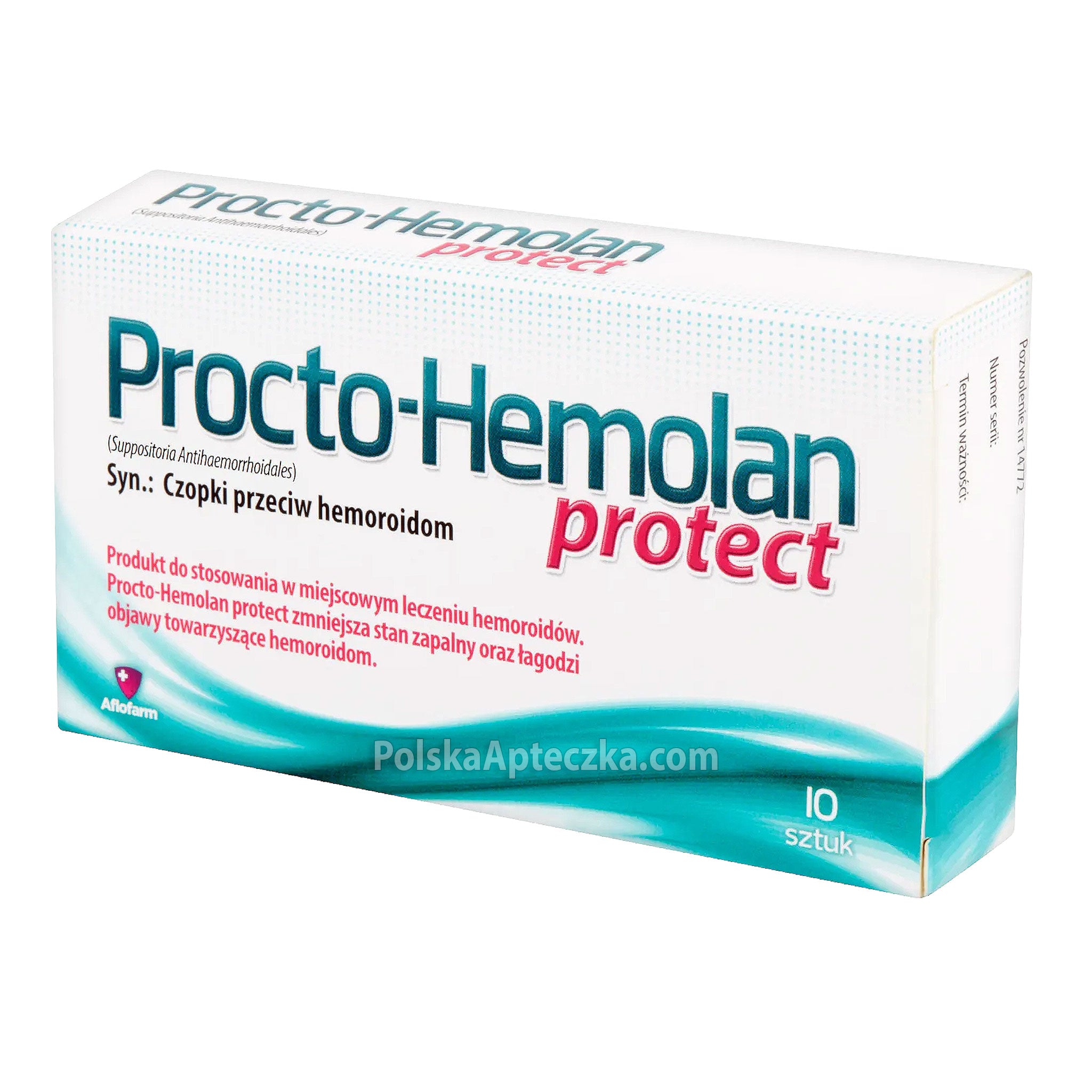 Procto-Hemolan Protect Suppositories for Hemorrhoid Relief and Inflammation 10 Count