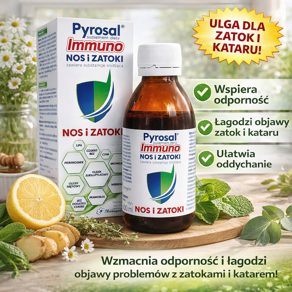 Pyrosal Immuno Nose and Sinuses Herbal Syrup 100 ml benefits