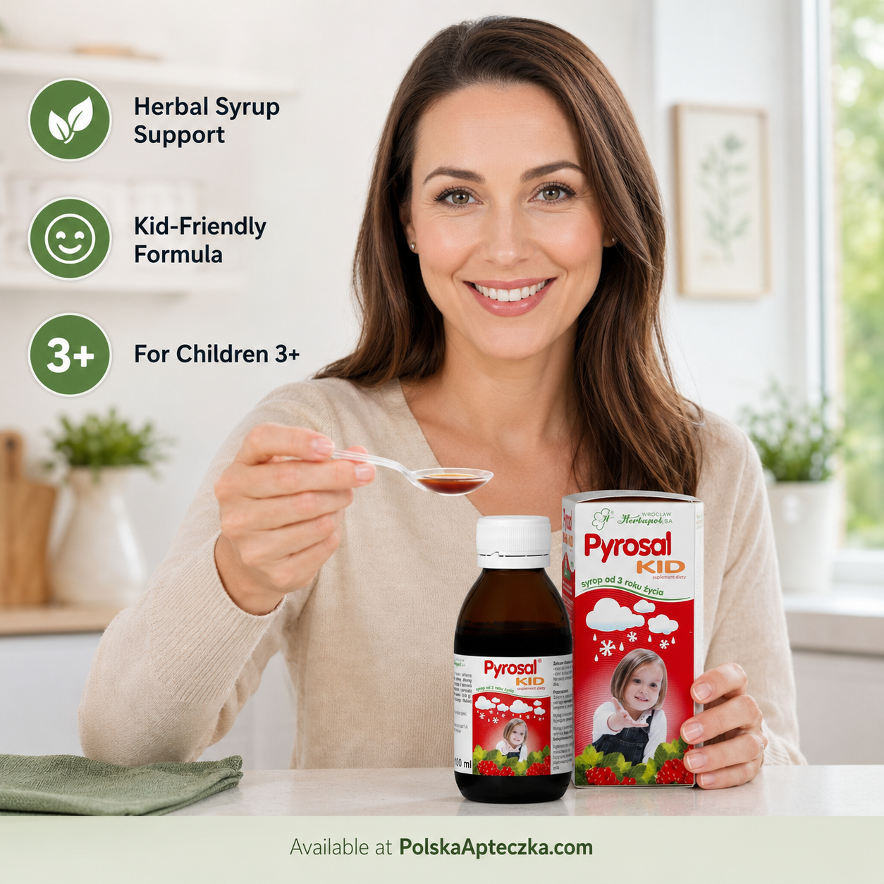 Pyrosal KID Children’s Immune, Throat & Respiratory Support Syrup with Elderberry, Acerola Vitamin C, Linden and Marshmallow Root Age 3+ 100ml Lifestyle