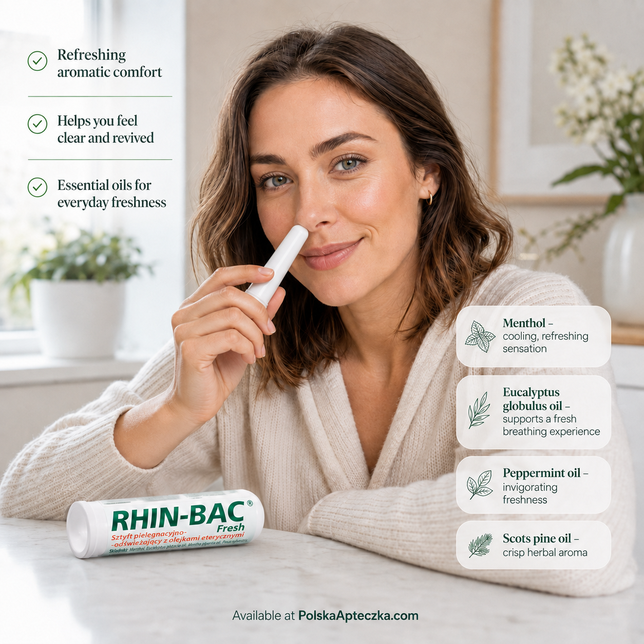 RHIN-BAC Fresh Essential Oil Refreshing Stick Lifestyle