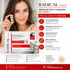 Radical Med Anti-Hair Loss Ampoules for Women 15 Count Infographic