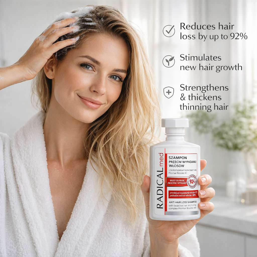 Radical Med Anti Hair Loss Shampoo with Pro-Hair Booster 4H 300 ml benefits