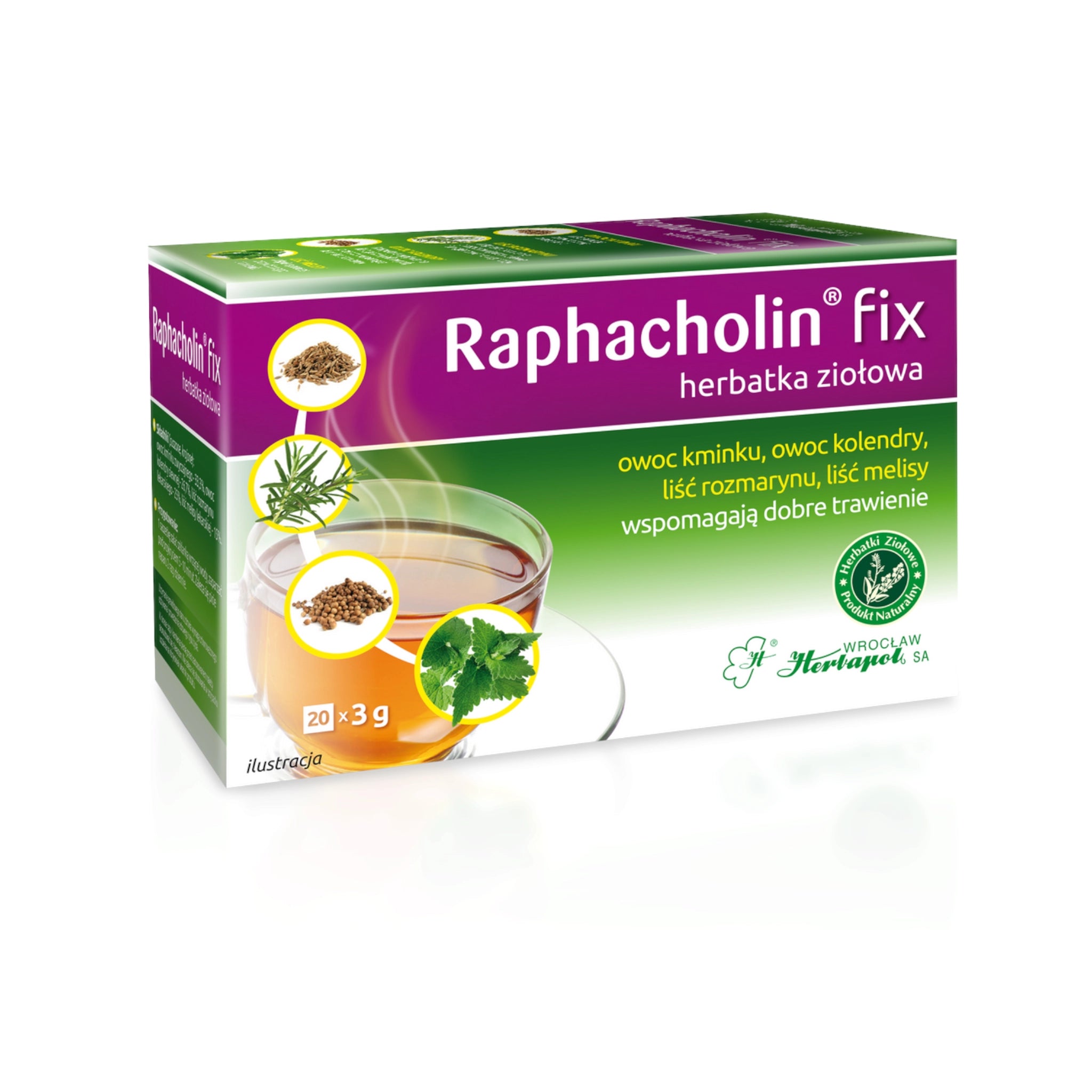 Raphacholin Fix Herbal Digestive Tea 20 Sachets