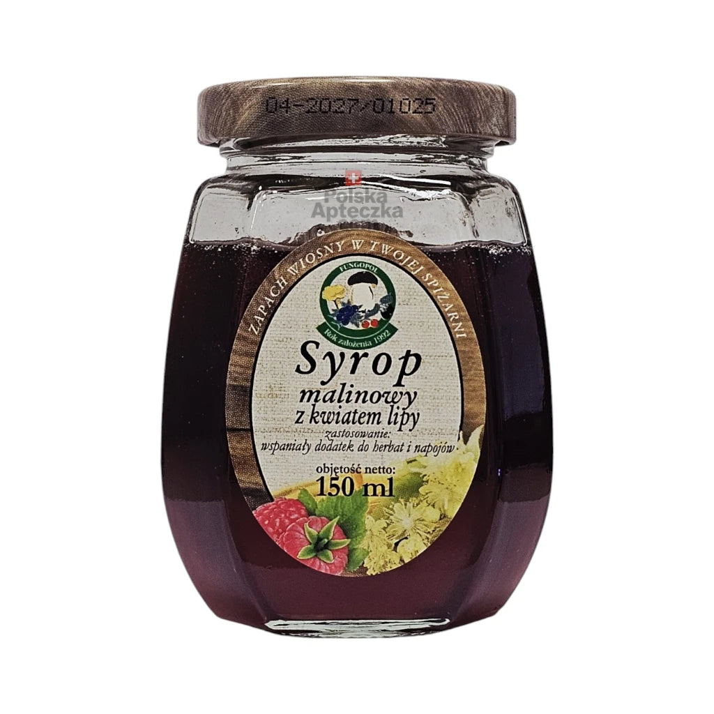 Raspberry Syrup with Linden Flower Syrup 150 ml Polska Apteczka