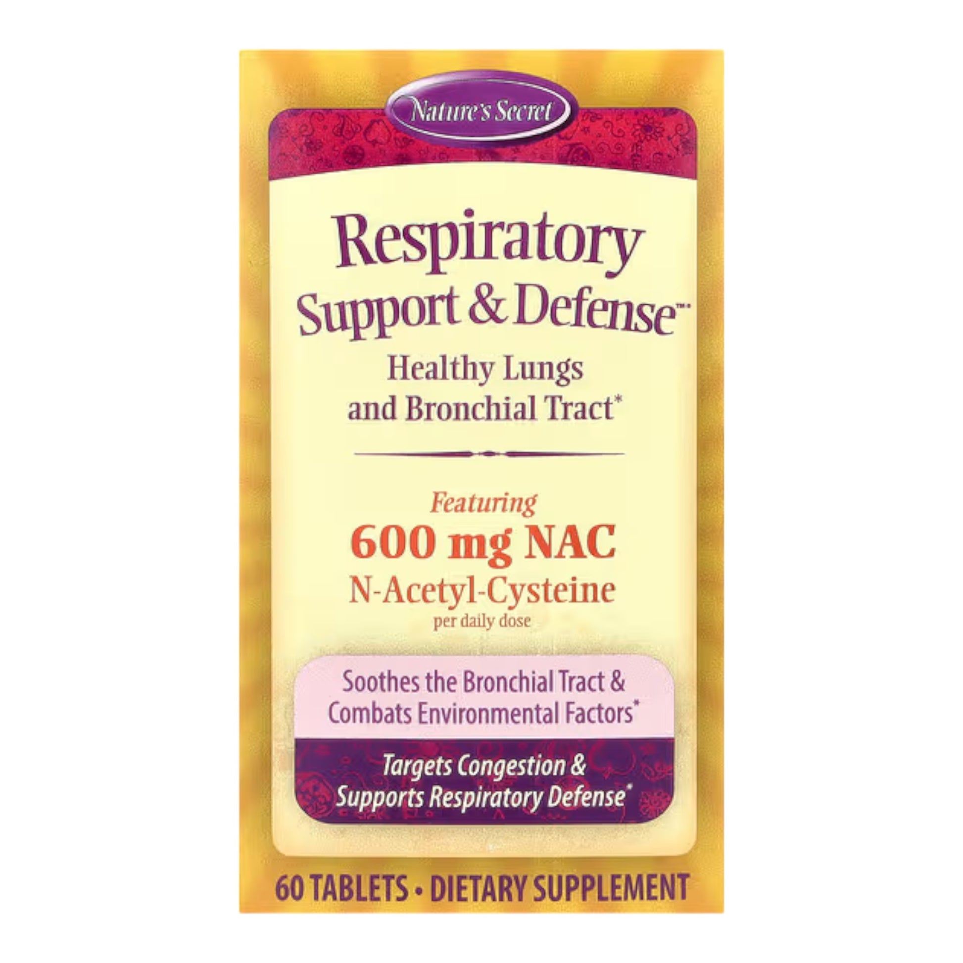 Respiratory Support & Defense with 600mg NAC 60 Tablets