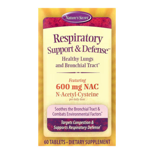 Respiratory Support & Defense with 600mg NAC 60 Tablets