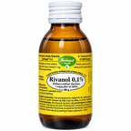 Rivanol 0.1% ethacridine lactate 1 mg/g topical antiseptic skin solution Herbapol Poznan 90 g bottle