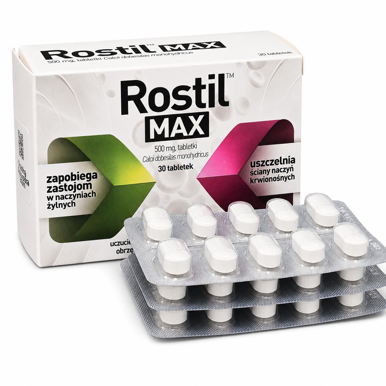 Rostil MAX 500 mg 30 Tablets blister pack
