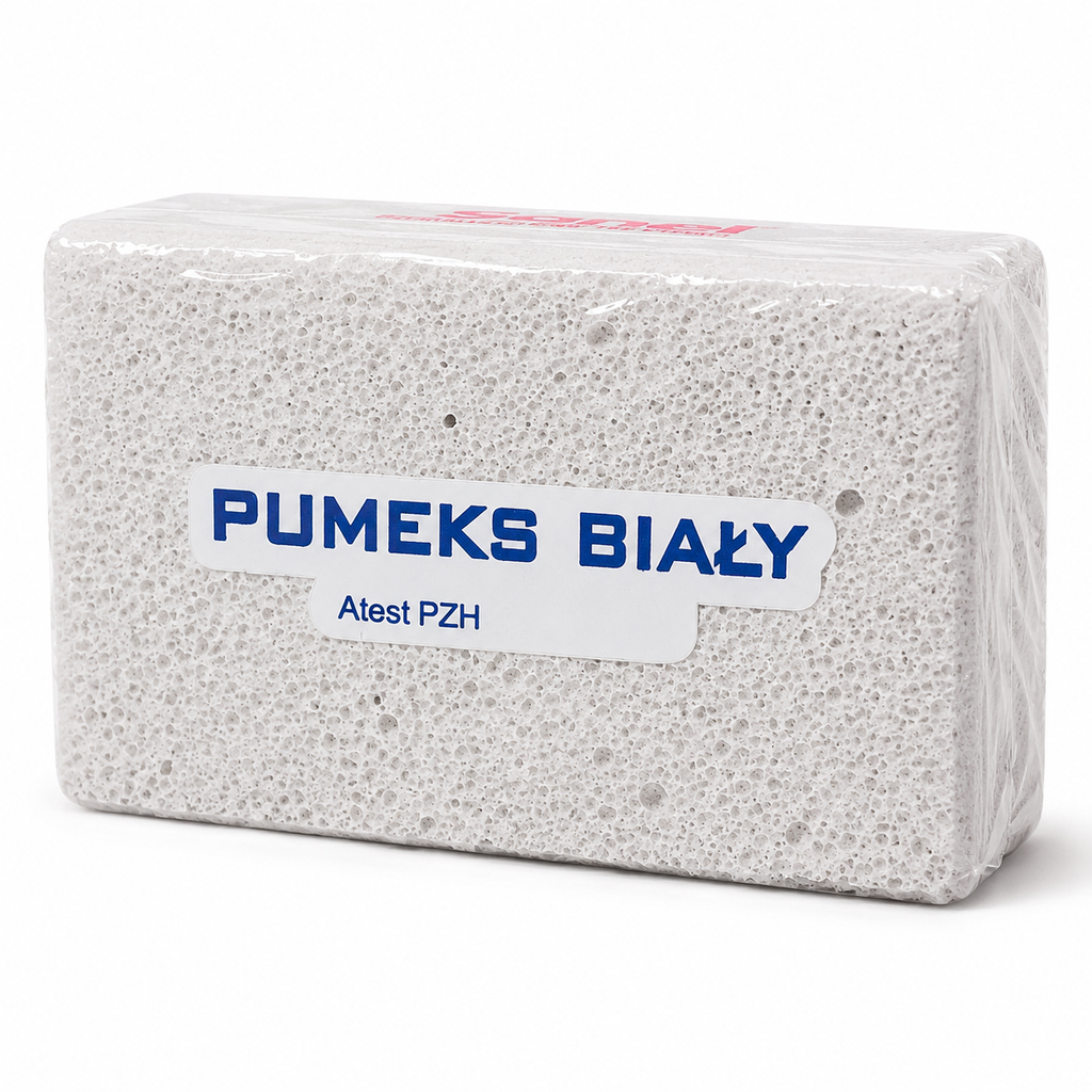 Sanel Pumeks Biały white pumice stone Polish foot care exfoliating block for heels calluses rough dry skin Atest PZH