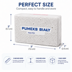 Sanel Pumeks Biały white pumice stone Polish foot care exfoliating block for heels calluses rough dry skin Atest PZH lifestyle size