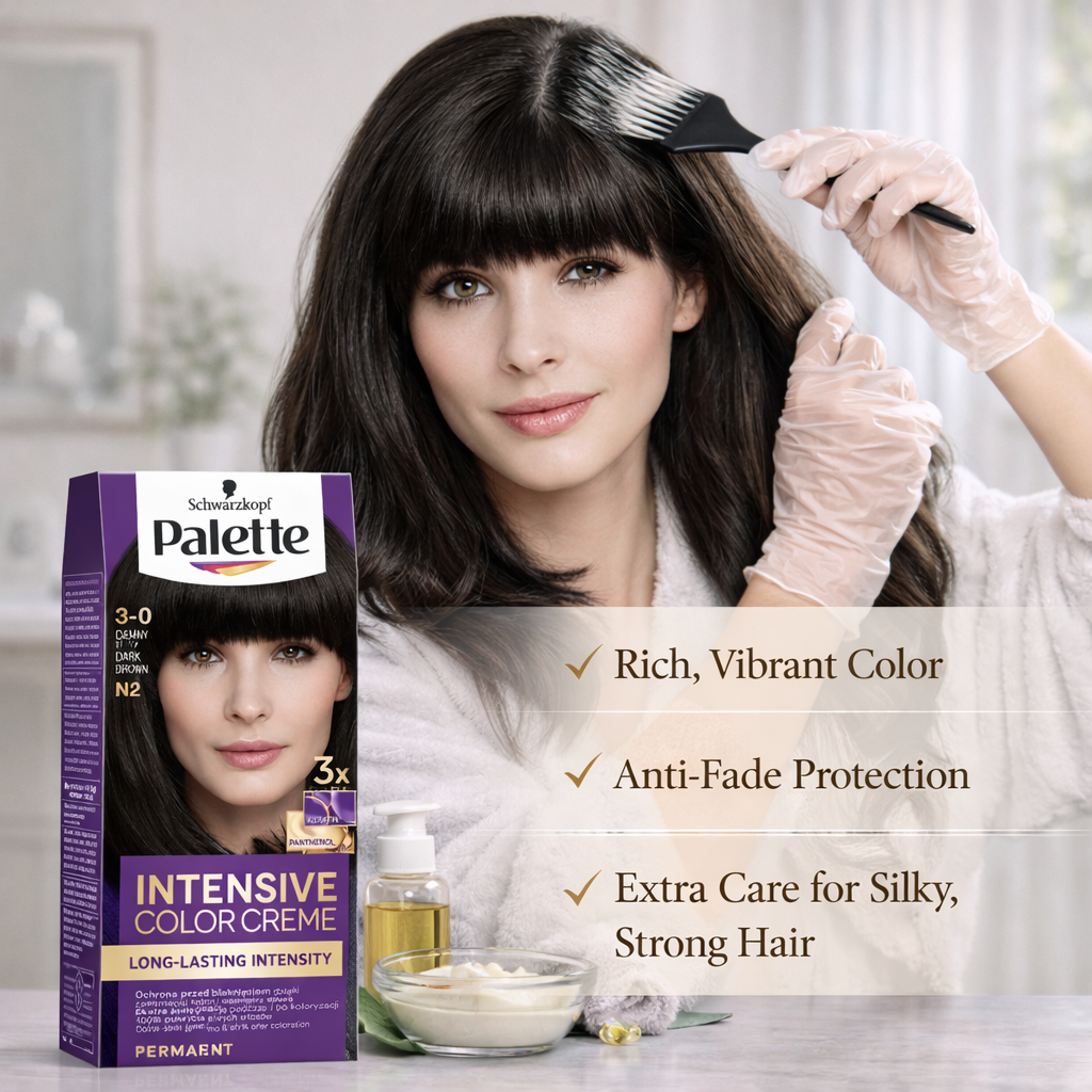 Schwarzkopf Palette Intensive Color Creme 3-0 Ciemny Brąz