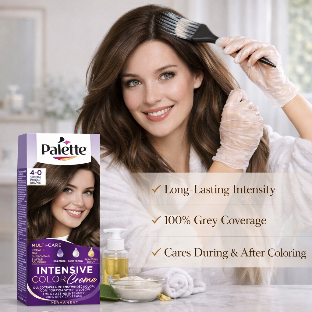 Schwarzkopf Palette Intensive Color Creme 4-0 Średni Brąz N4