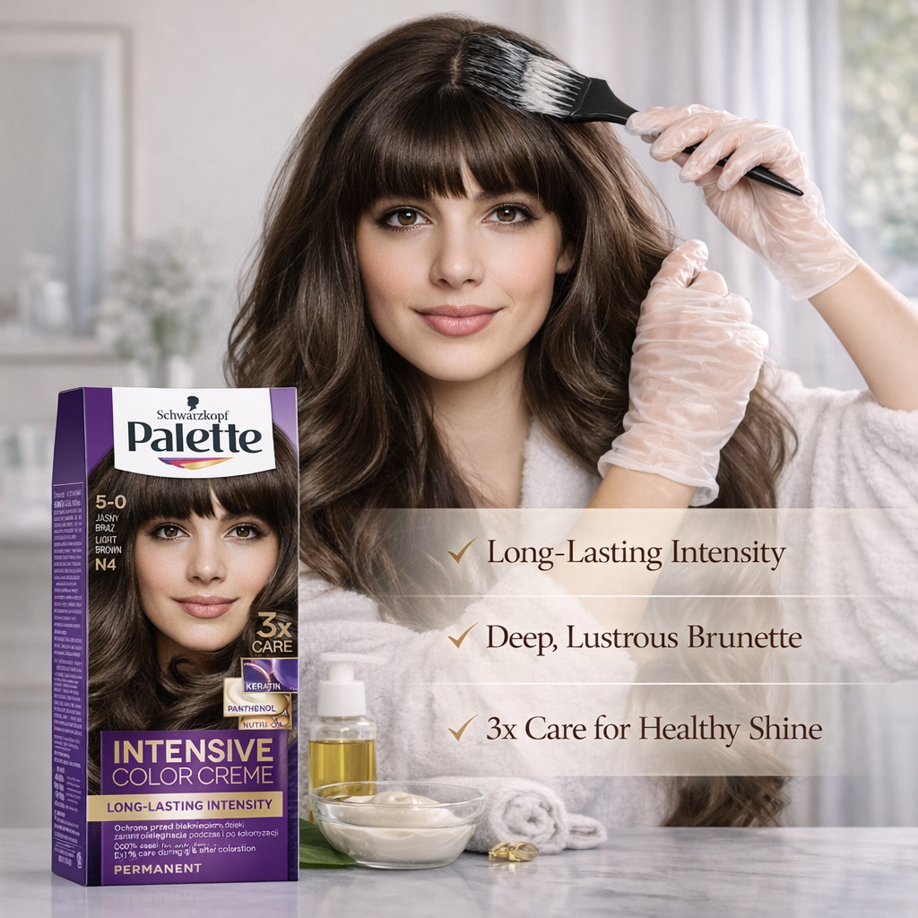 Schwarzkopf Palette Intensive Color Creme 5-0 Jasny Brąz N4