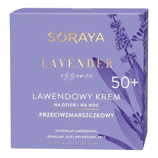 Soraya, Lavender Essence 50+ lawendowy krem przeciwzmarszczkowy na dzień i noc 50ml