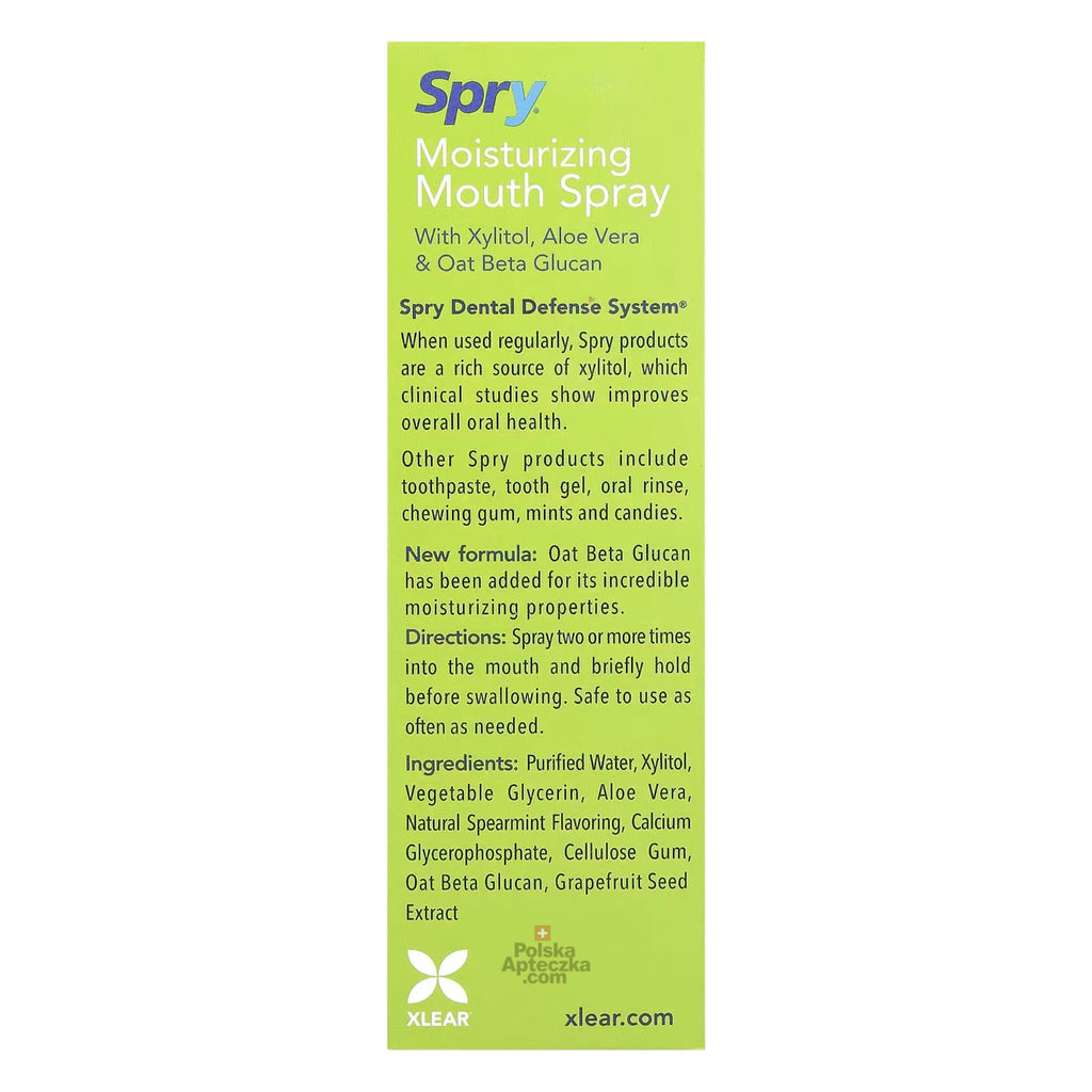 Spry mouth spray ingredients panel