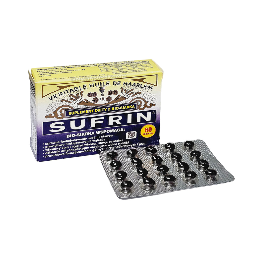 Sufrin Haarlem Oil 60 Capsules – Organic Sulfur Supplement blister