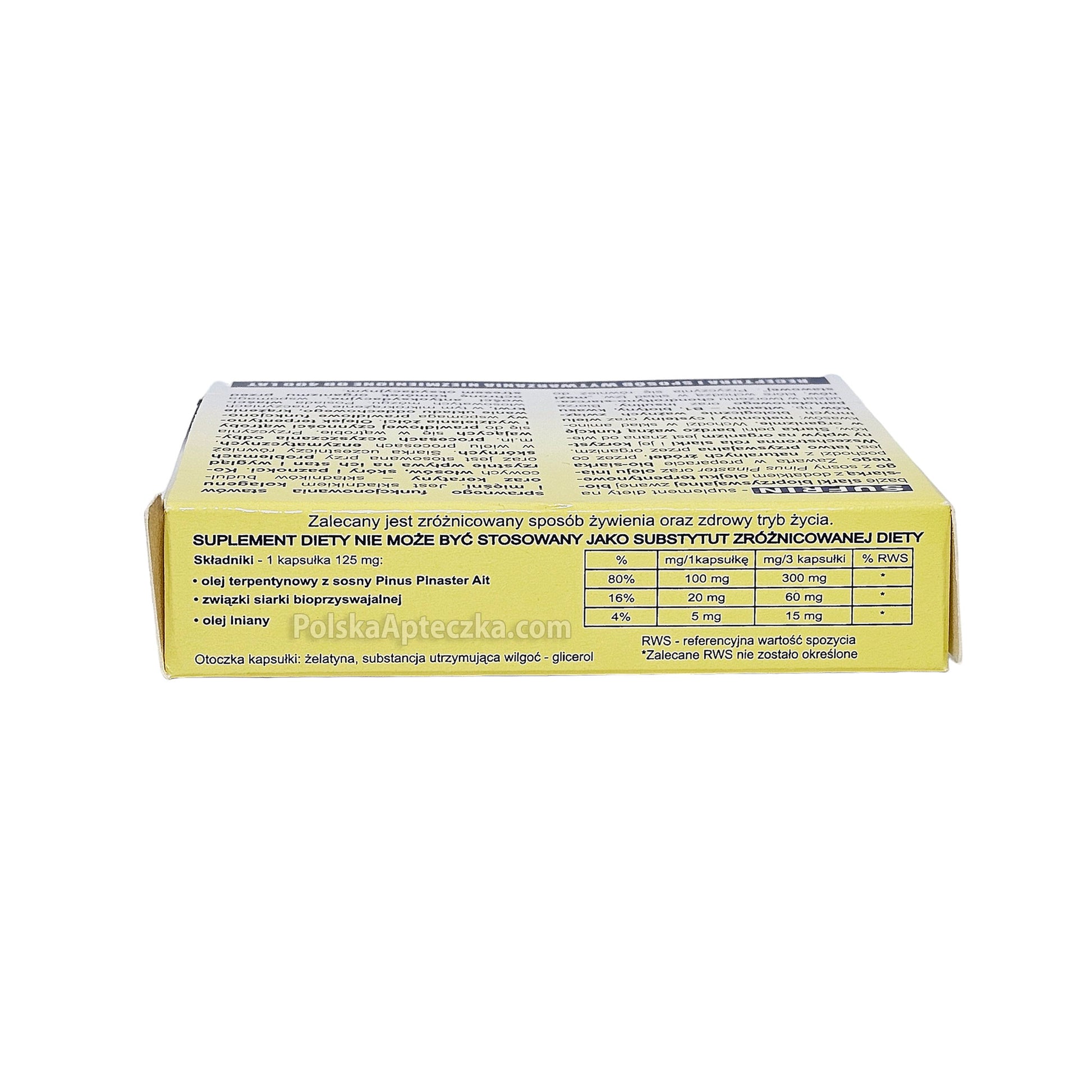 Sufrin Haarlem Oil 60 Capsules Organic Sulfur Supplement ingredients