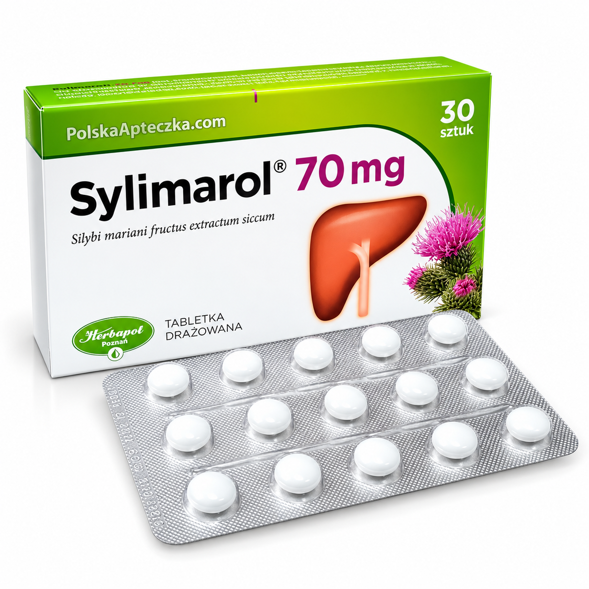 Sylimarol 70 mg Milk Thistle Liver Support 30 Tablets blister pack