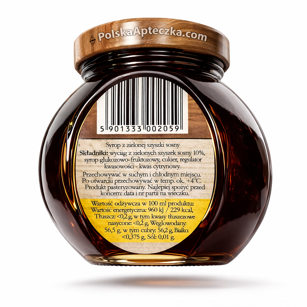 Syrop z zielonej szyszki sosny 170ml | Green Pine Cone Syrup Ingredients