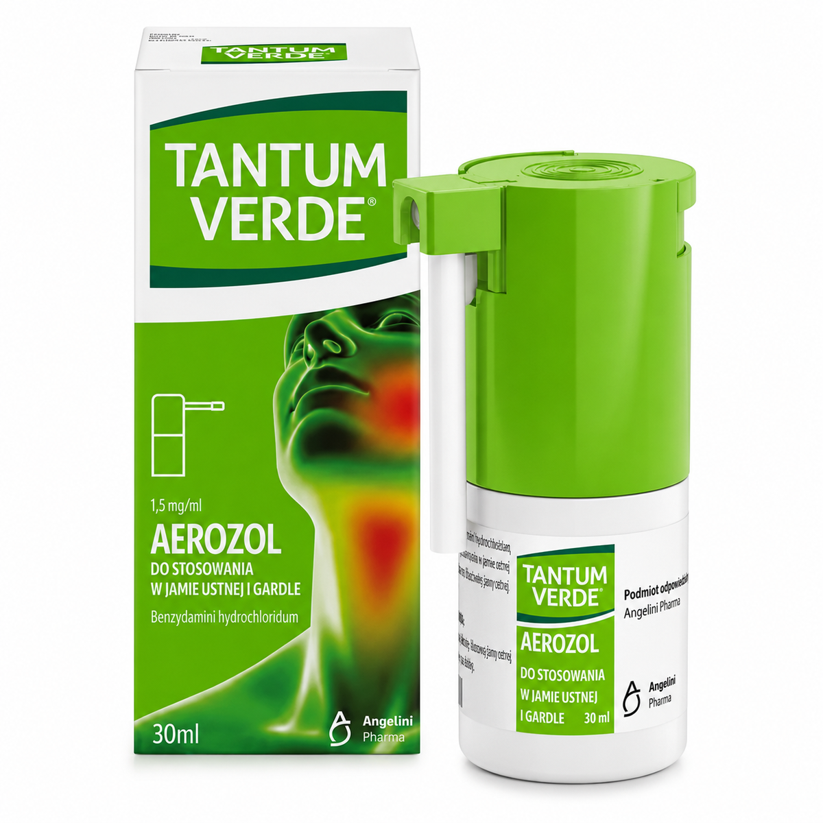 Tantum Verde Throat Spray 1.5 mg/ml Benzydamine Oral & Throat Spray 30ml