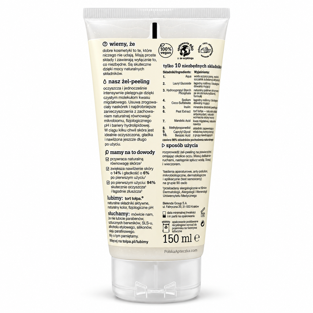 Tolpa Authentic Mandelic Acid Face Wash Gel-Peeling 150ml ingredients
