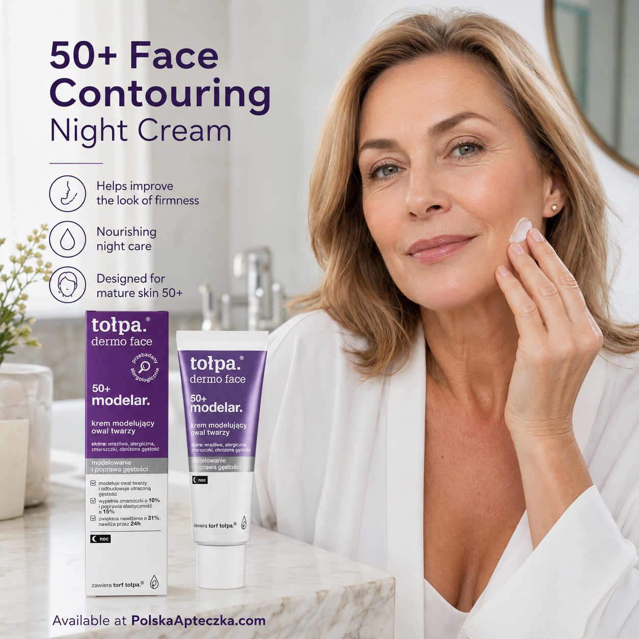 Tołpa Dermo Face, 50+ Modelar face oval modeling cream 40 ml