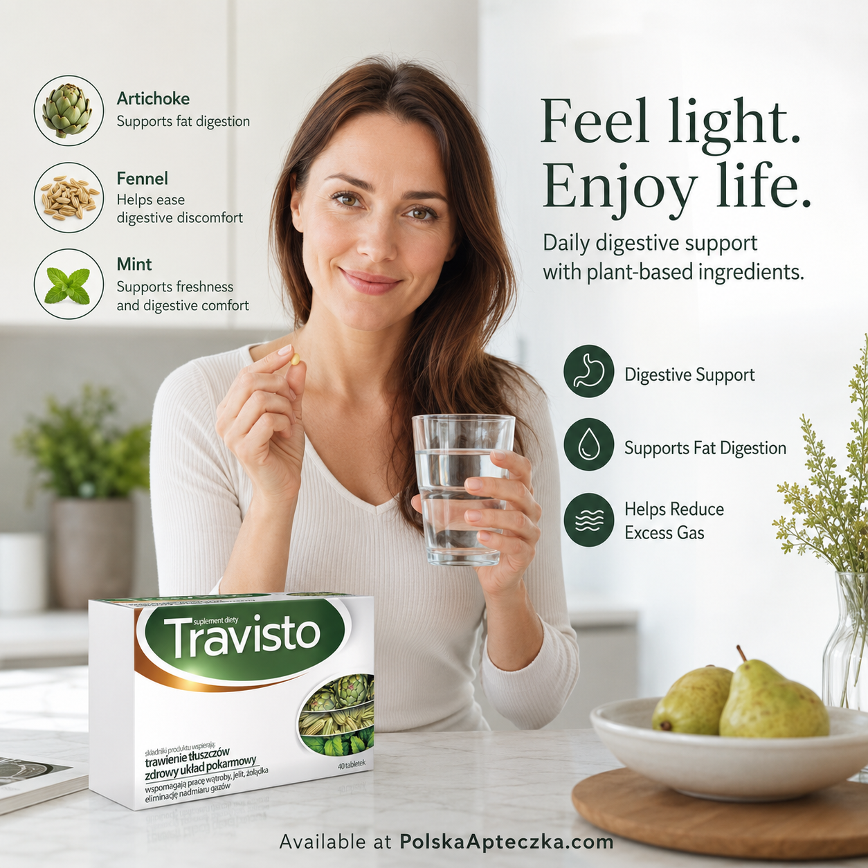 Travisto 40 Tablets Herbal Digestive & Fat Digestion Support Lifestyle