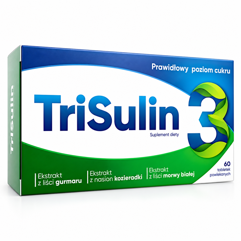 TriSulin 3 blood sugar support supplement with Gymnema white mulberry fenugreek and chromium 60 tablets