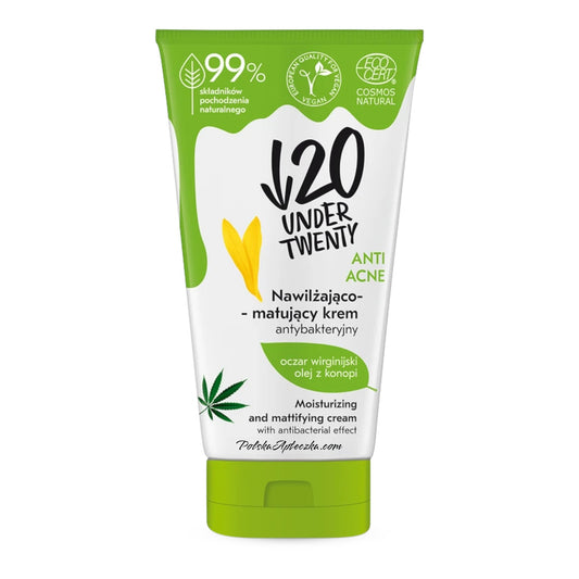 Under Twenty, Anti Acne Nawilżająco-matujący krem antybakteryjny 50 ml