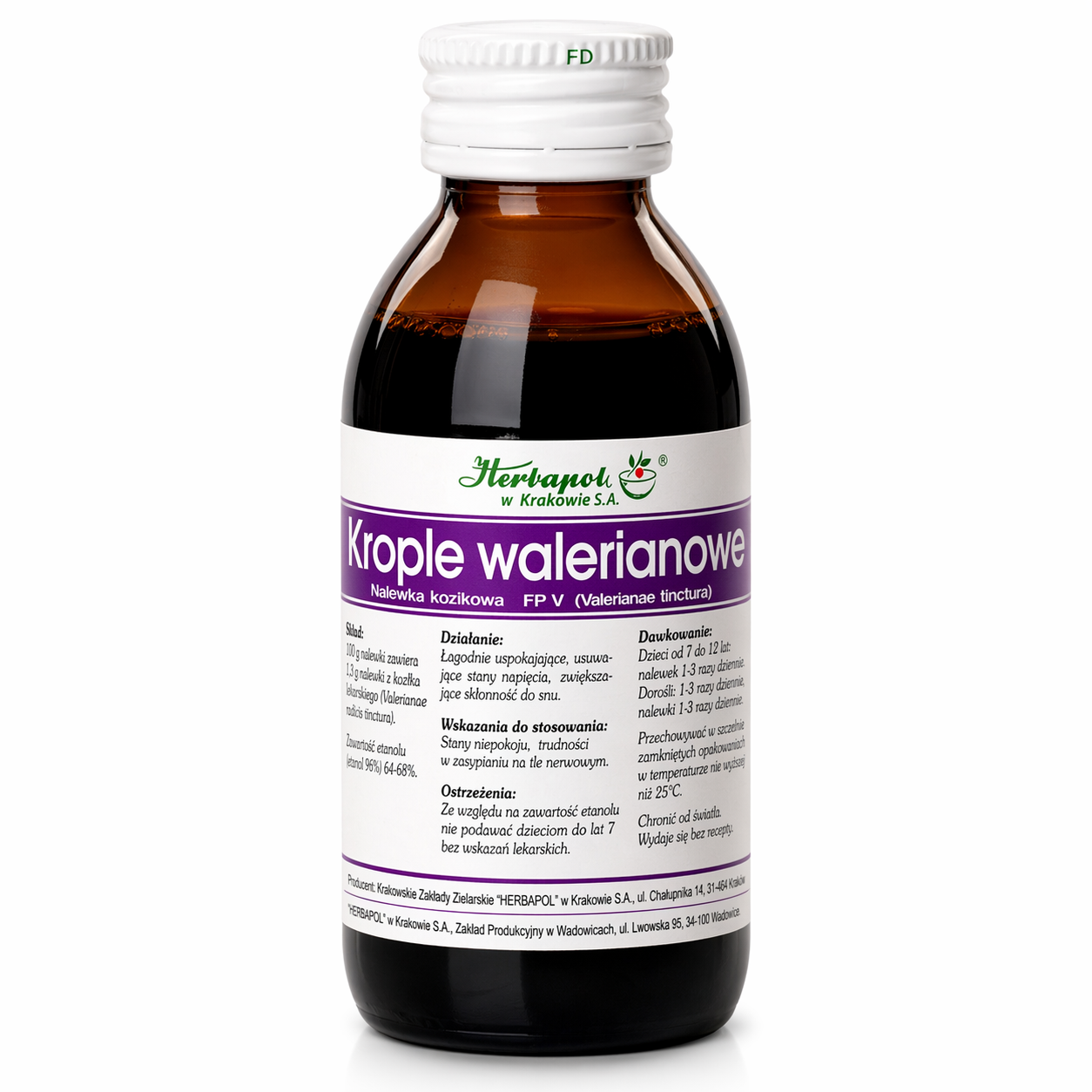 Valerian Drops Sleep Aid Herbapol Natural Calm Tincture
