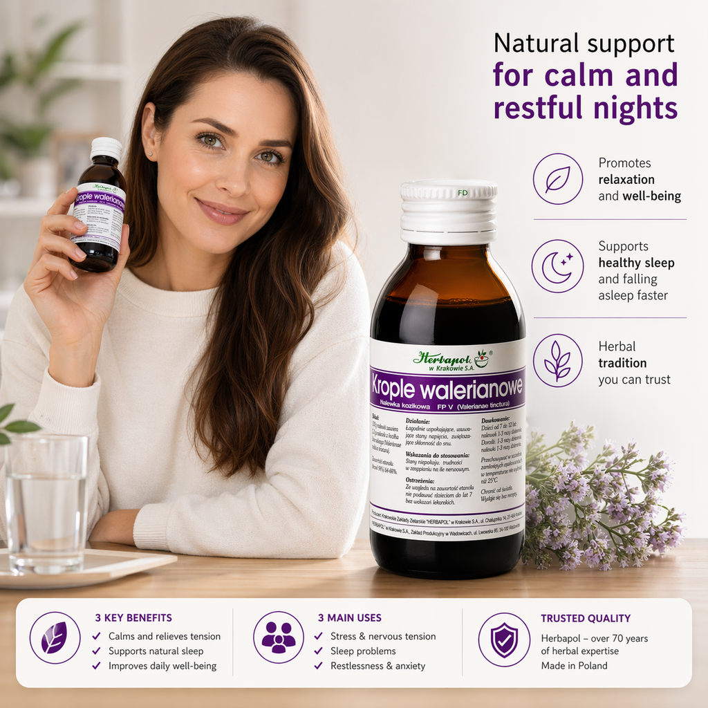 Valerian Drops Sleep Aid Herbapol Natural Calm Tincture Lifestyle 