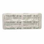 Validol 60mg 10 Tablets blisterpack back