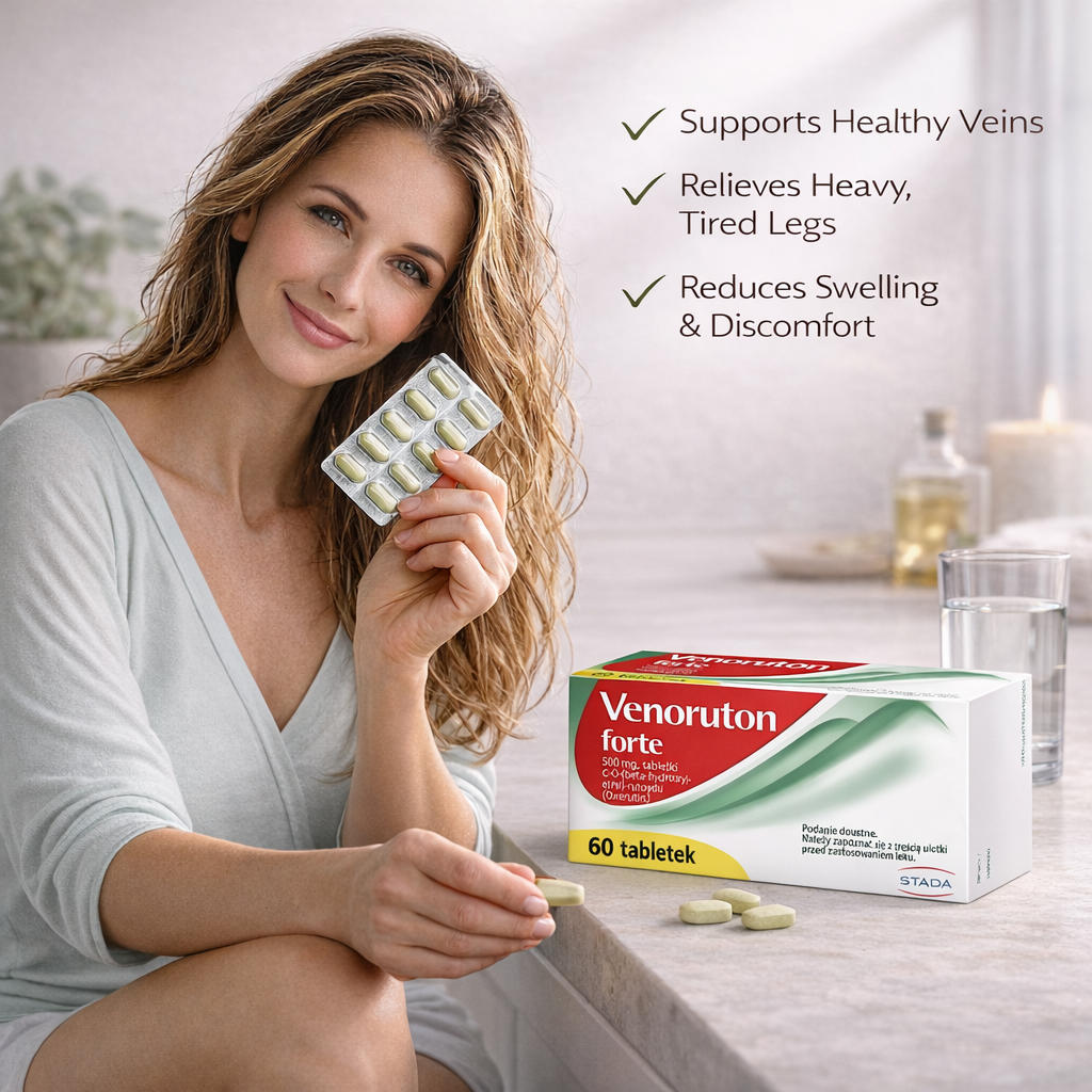 Venoruton Forte 500 mg Oxerutin Vein Support 60 Tablets Benefits