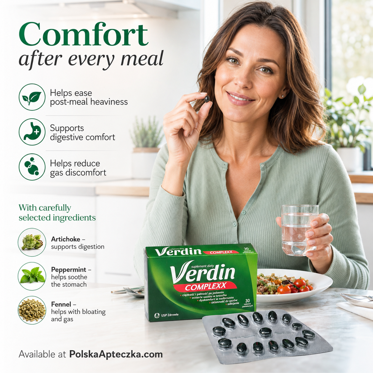 Verdin Complexx Digestive Support 30 Coated Tablets Lifestyle