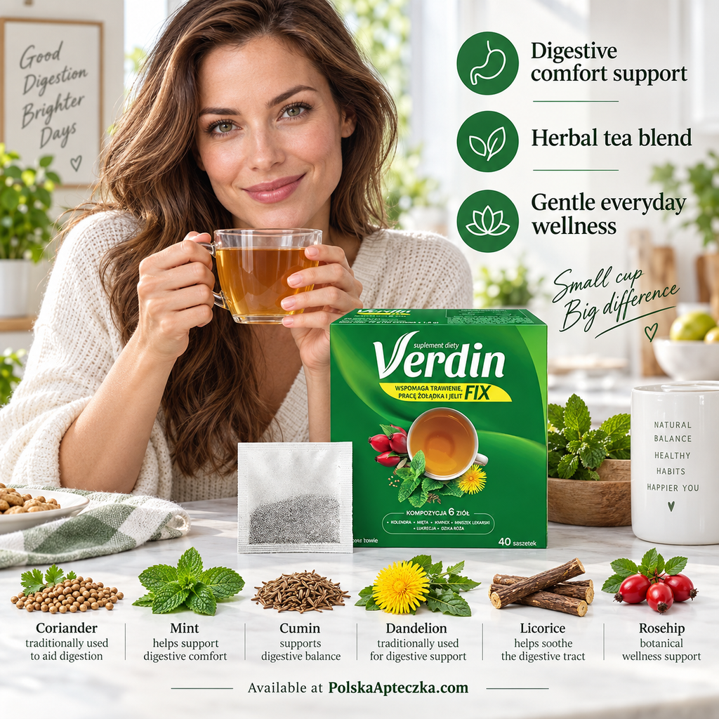 Verdin Fix Herbal Digestive Tea 6-Herb Blend 40 Sachets Lifestyle