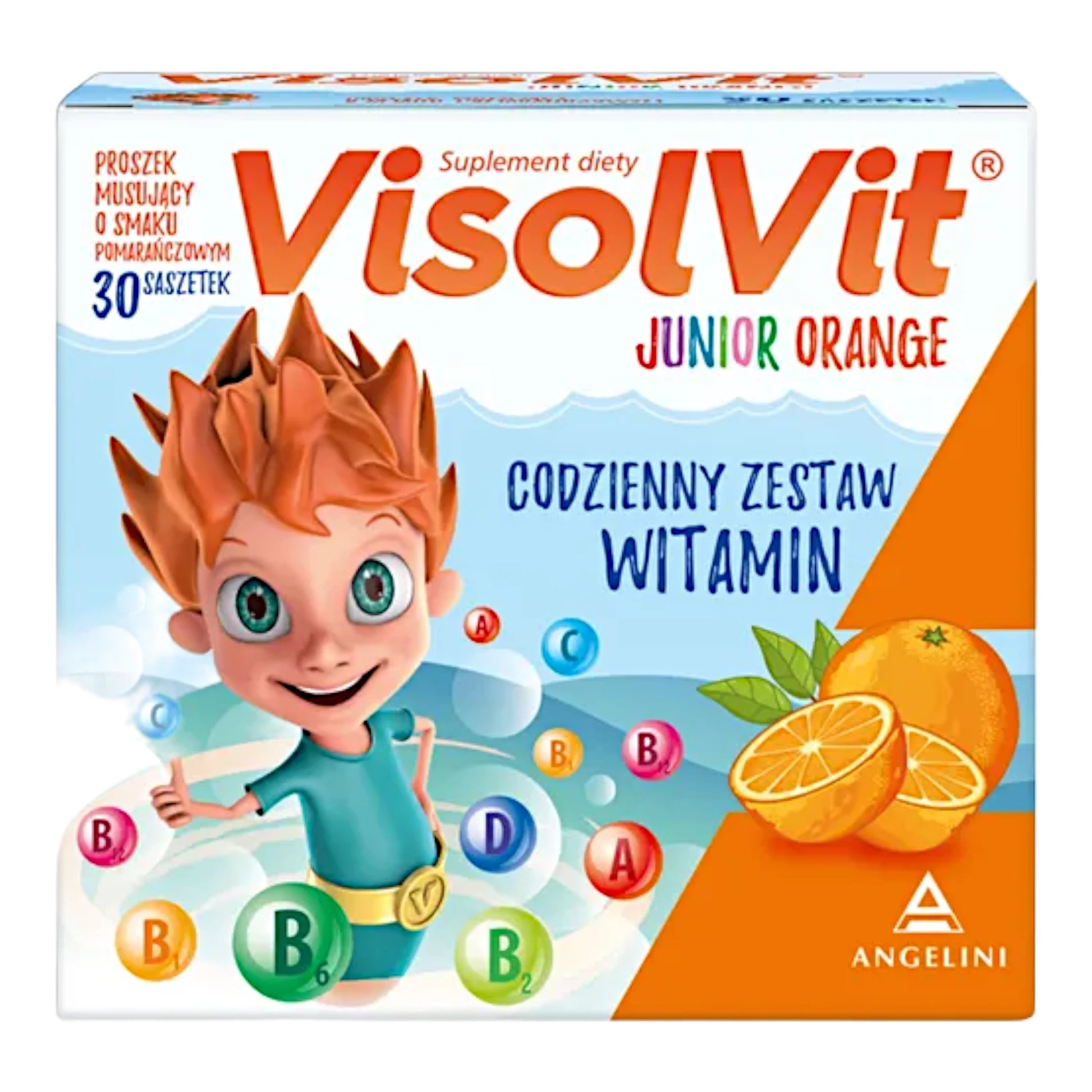 VisolVit Junior Orange 30 Effervescent Vitamin Sachets