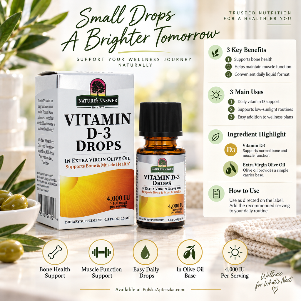 Vitamin D3 Drops 4000 IU in Extra Virgin Olive Oil infographic