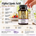 Windmill kwas alfa-liponowy Alpha Lipoic Acid 300 mg suplement antyoksydacyjny 60 tabletek
