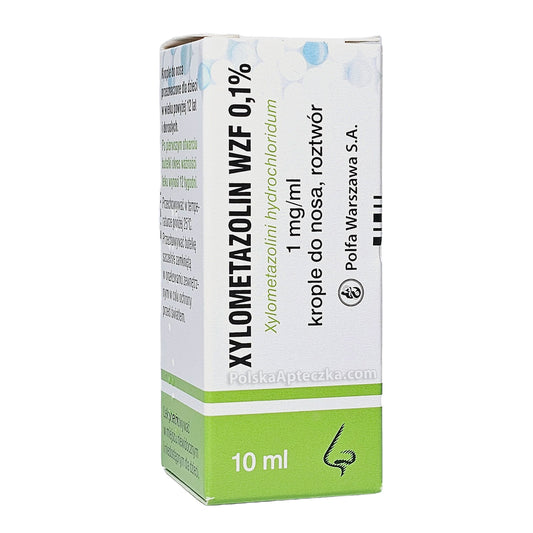 Xylometazolin WZF 0.1% nasal drops 10ml by Polfa Warszawa