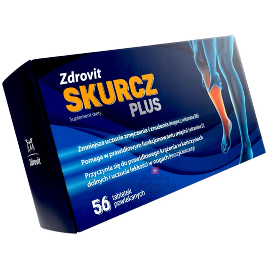 Zdrovit Skurcz Plus 56 tablets – muscle and circulation support dietary supplement angle