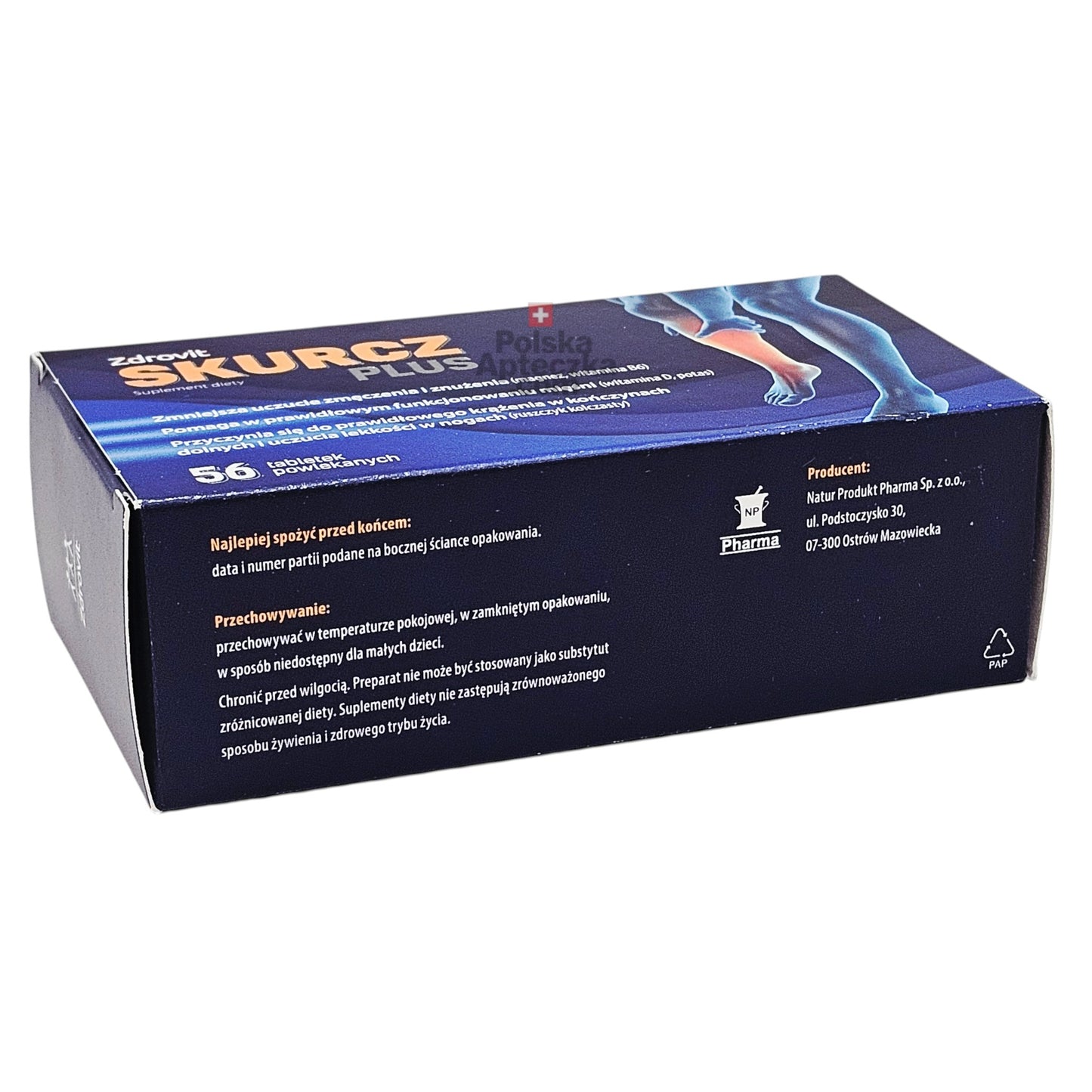 Zdrovit Skurcz Plus 56 tablets muscle and circulation support dietary supplement manufacturer