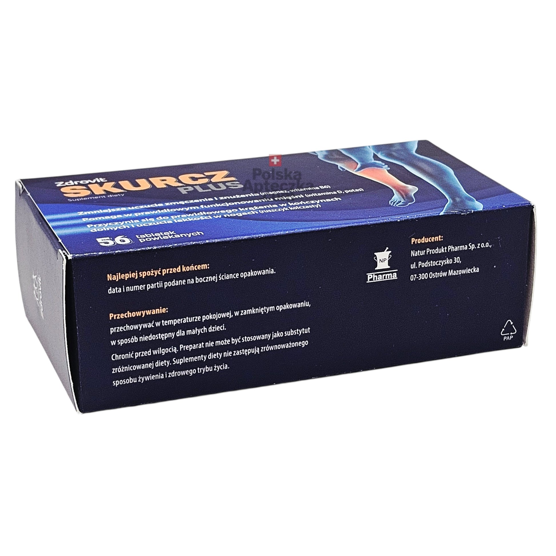 Zdrovit Skurcz Plus 56 tablets muscle and circulation support dietary supplement manufacturer