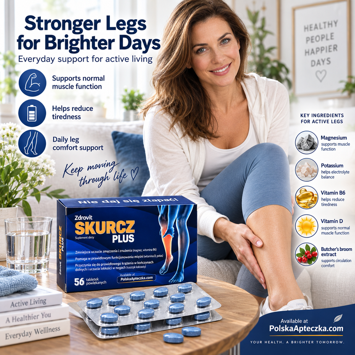 Zdrovit Skurcz Plus Magnesium & Potassium 56 Tablets Lifestyle
