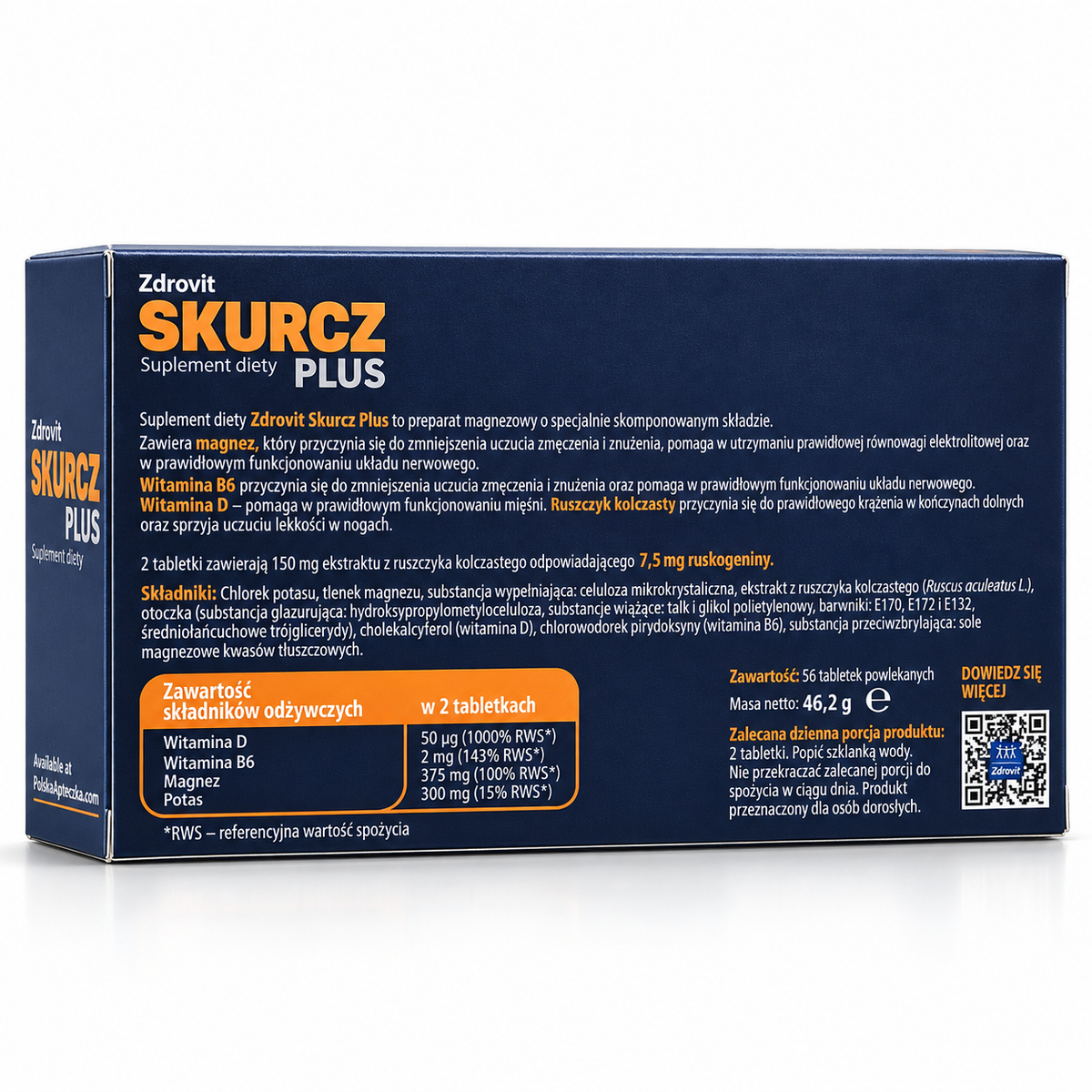 Zdrovit Skurcz Plus Magnesium & Potassium 56 Tablets ingredients