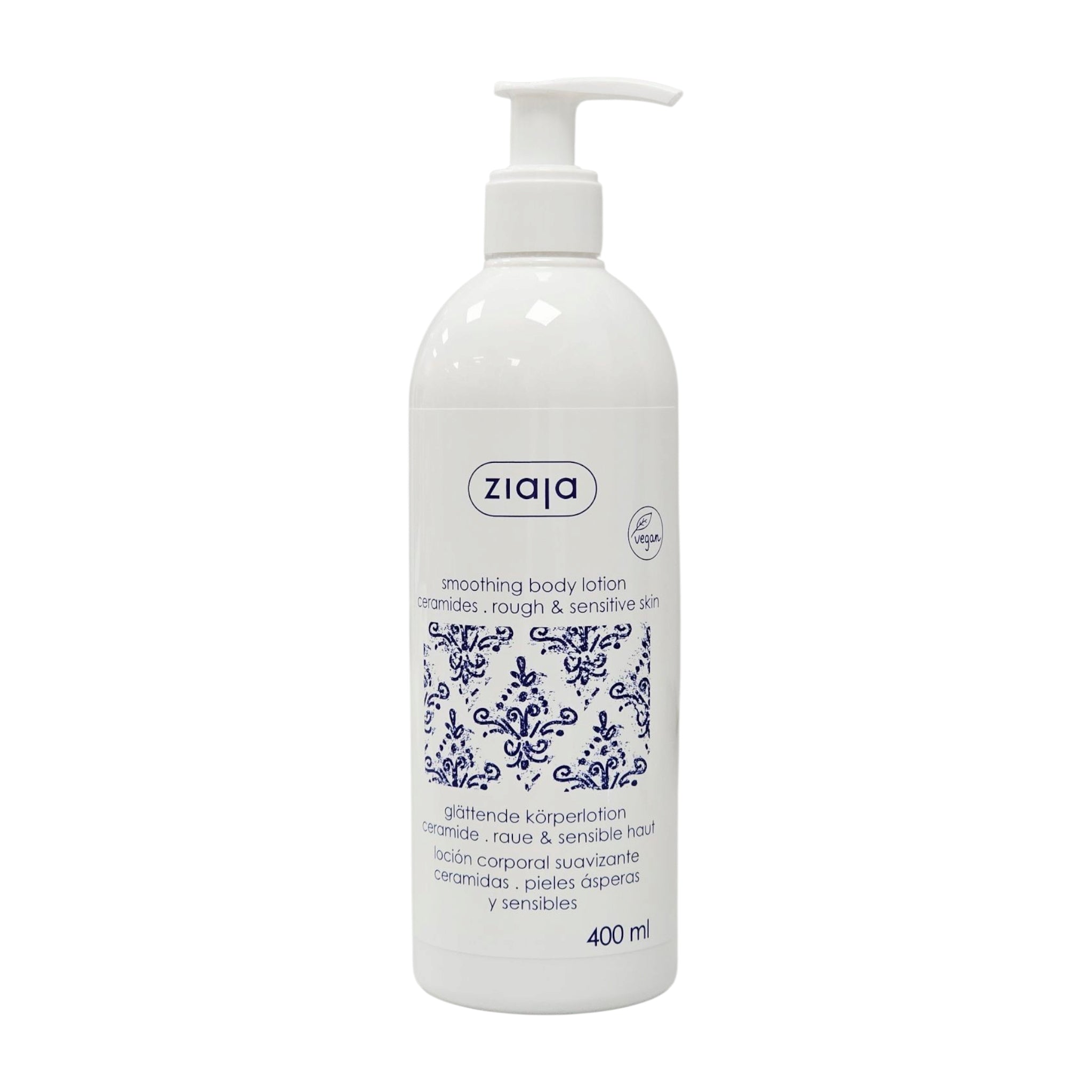 Ziaja Ceramide Smoothing Body Lotion For Sensitive and Rough Skin 400ml Bottle with Pump