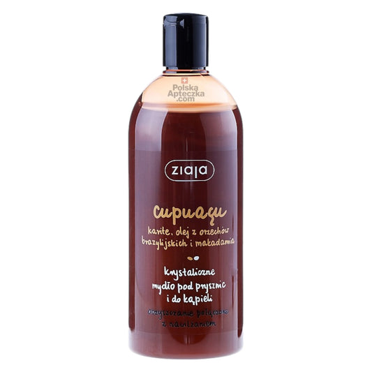 Ziaja Cupuaçu Crystal Shower Gel – Moisturizing body wash with shea, Brazil nut, and macadamia oils, 500ml