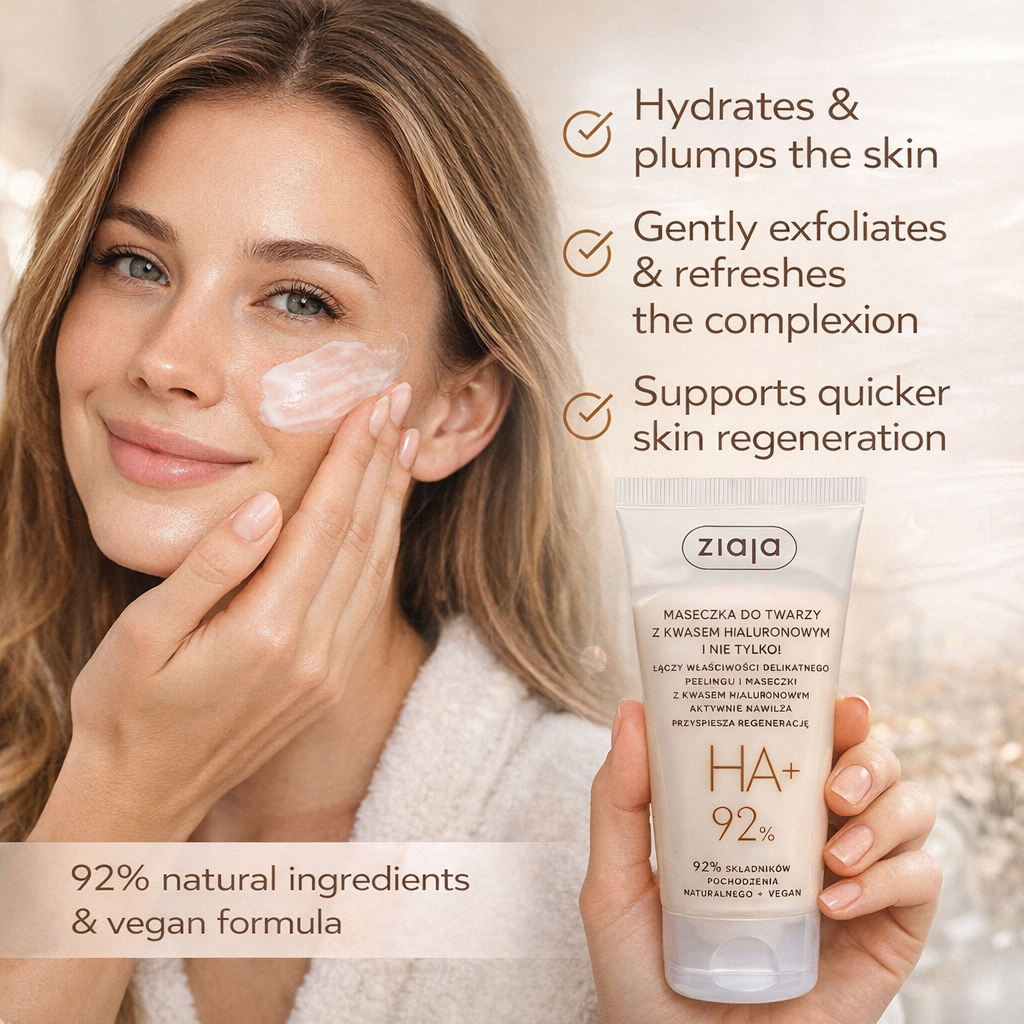 Ziaja Face Mask with Hyaluronic Acid and More 50ml